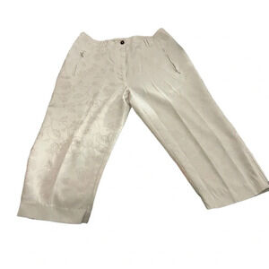 Jamie Saddocj‎ Vintage Floral Design Golf Capri Pants 8